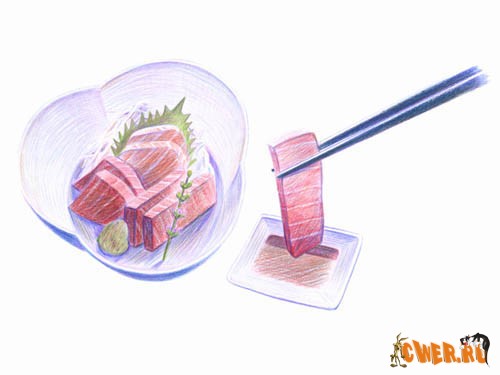 Еда в карандаше - Сьестные обои