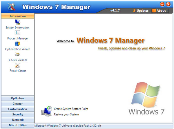 Windows 7 Manager