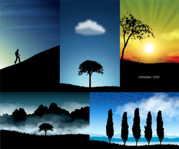 Beautiful scenery silhouette (Cwer.ws)