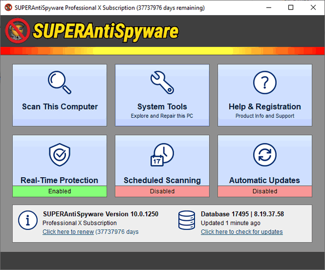 Portable SUPERAntiSpyware Professional X 10.0.1250