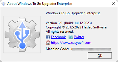 EasyUEFI Windows To Go Upgrader Enterprise 3.9