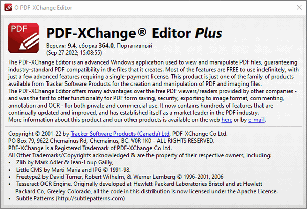 Portable PDF-XChange Editor Plus 9.4.364.0