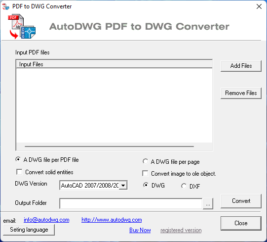 AutoDWG PDF to DWG Converter Pro 2022 4.5