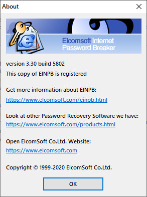 Elcomsoft Internet Password Breaker 3.30.5802