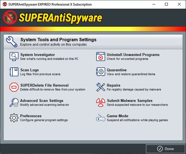 SUPERAntiSpyware Professional X 10.0.1220