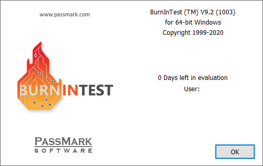 PassMark BurnInTest Pro 9.2 Build 1003