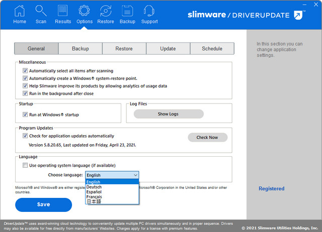 SlimWare DriverUpdate 5.8.20.65