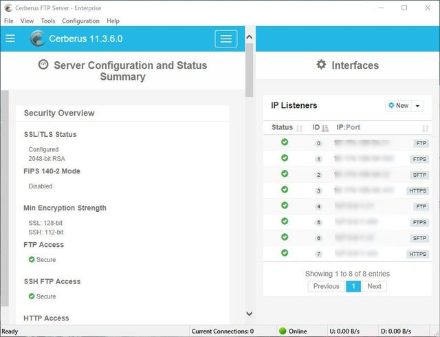 Cerberus FTP Server Enterprise 11