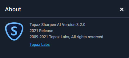 Topaz Sharpen AI 3.2.0