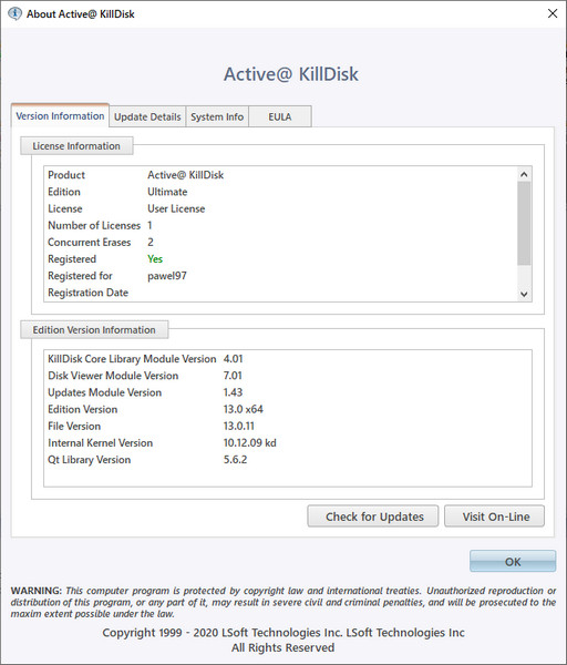 Active KillDisk Ultimate 13.0.11