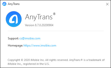 AnyTrans for iOS 8.7.0.20200904