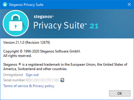 Steganos Privacy Suite 21.1.0 Revision 12679