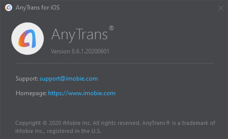 AnyTrans for iOS 8.6.1.20200601