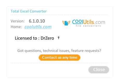 Coolutils Total Excel Converter 6.1.0.10