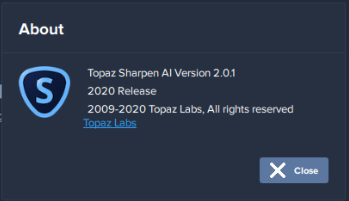 Topaz Sharpen AI 2.0.1