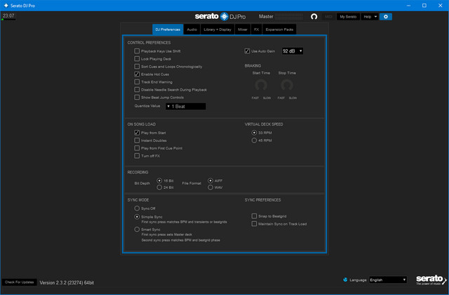 Serato DJ Pro 2.3.2 Build 74