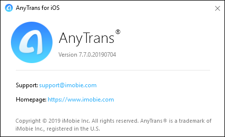 AnyTrans for iOS 7.7.0.20190704