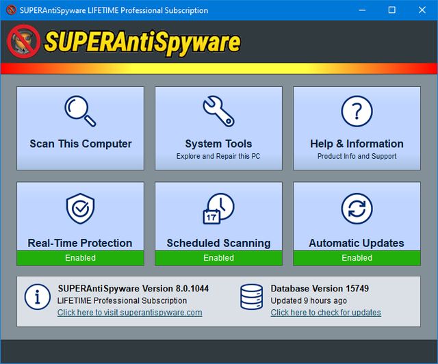 SUPERAntiSpyware Professional 8.0.1044