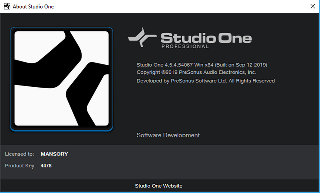 PreSonus Studio One Pro 4.5.4.54067
