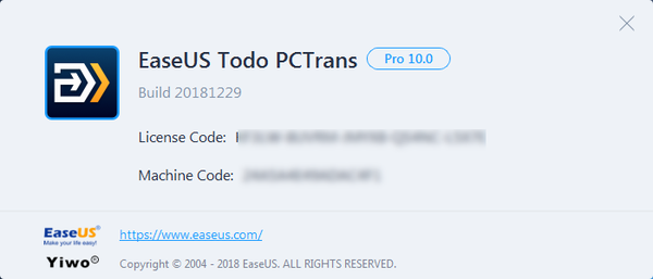 EaseUS Todo PCTrans Professional 10.0 Build 20181229
