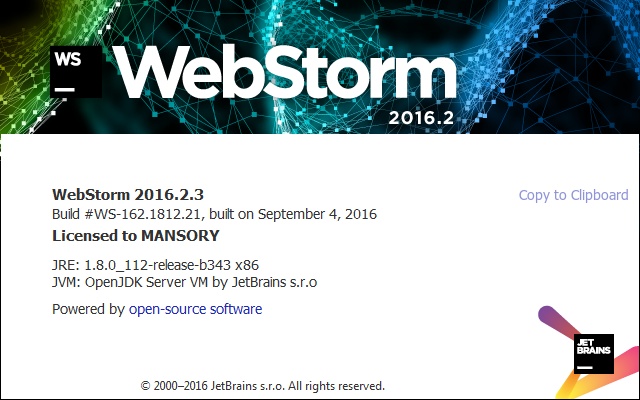 JetBrains WebStorm 2016.2.3