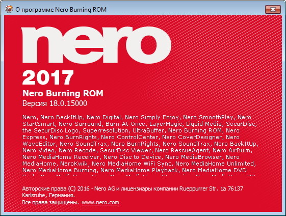 Nero Burning ROM & Nero Express 2017 18.0.15000