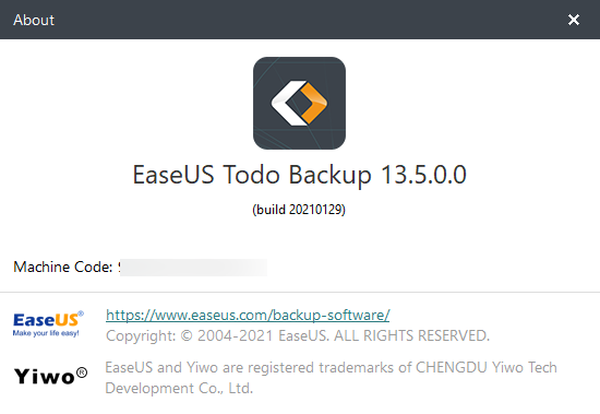 EaseUS Todo Backup 13.5.0 Build 20210129