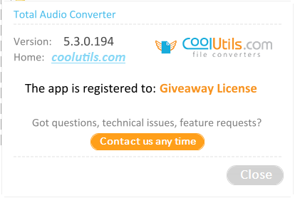 CoolUtils Total Audio Converter