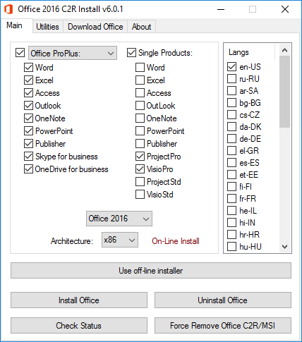 Microsoft Office 2013-2016 C2R Install 6.0.1 by Ratiborus