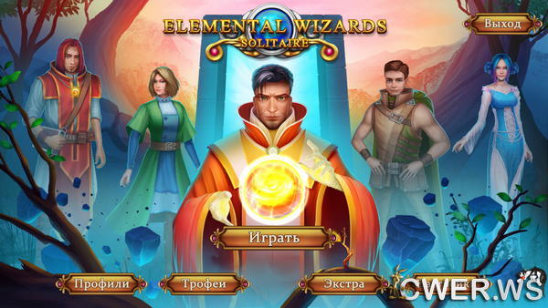 скриншот игры Solitaire Elemental Wizards