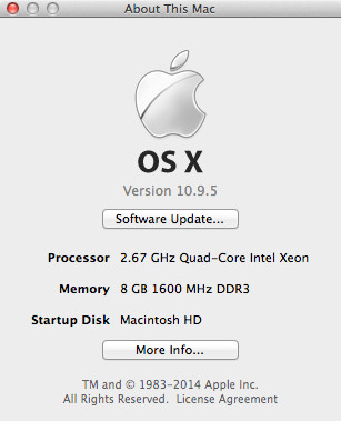 OS X 10.9.5 Mavericks