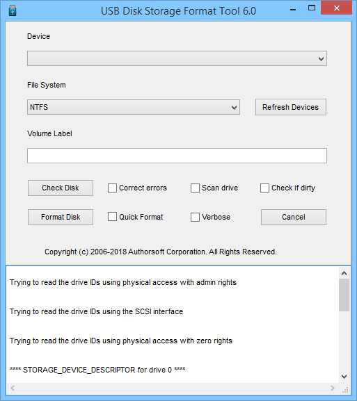 USB Disk Storage Format Tool