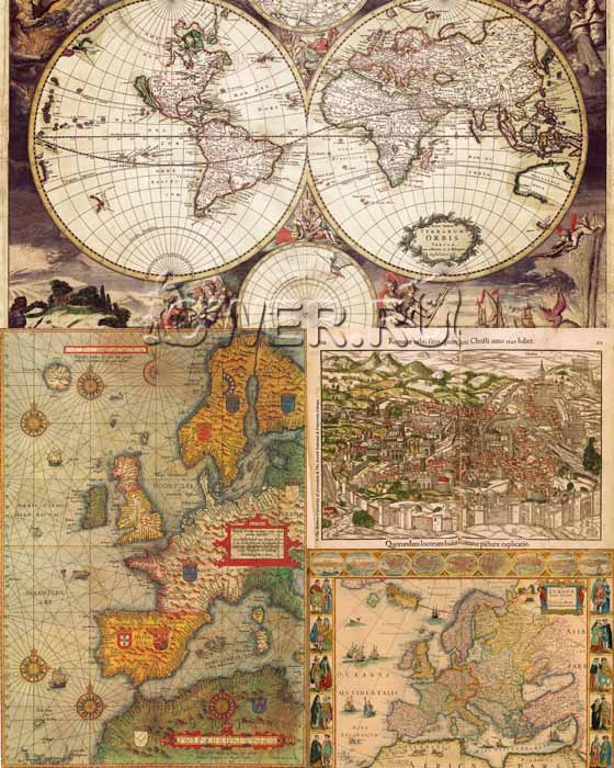 Antique Maps Illustrations