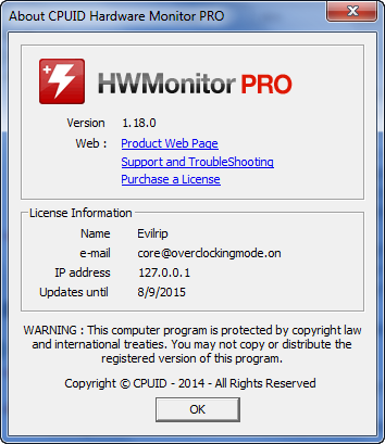 CPUID HWMonitor Pro