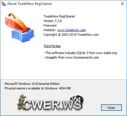 TweakNow RegCleaner 7.3.6