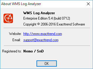 WMS Log Analyzer 5.4 Build 0712