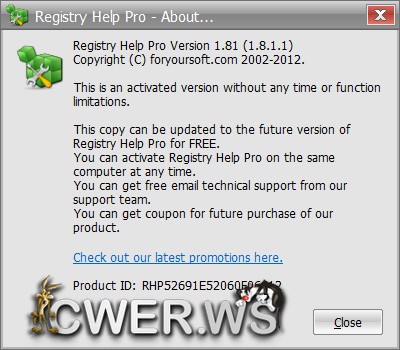 Registry Help Pro 1.81