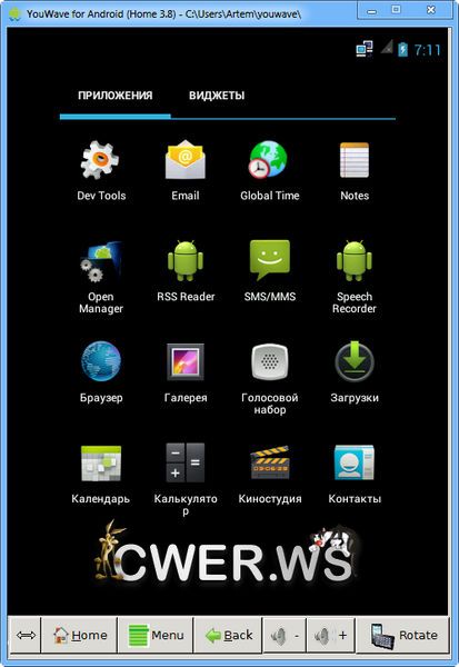 YouWave for Android Home 3.8