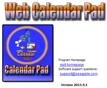 Web Calendar Pad 2011.9.1