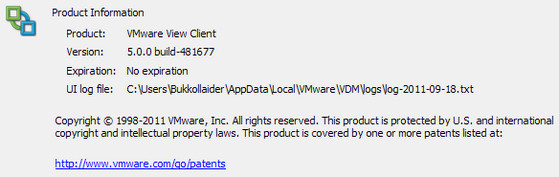 VMWare View 5.0.0 Build 481677