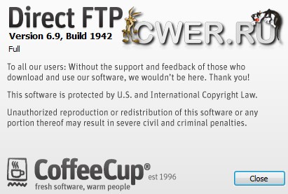 CoffeeCup Direct FTP 6.9 Build 1942